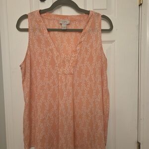 LOFT Women's Peach Sleeveless Top